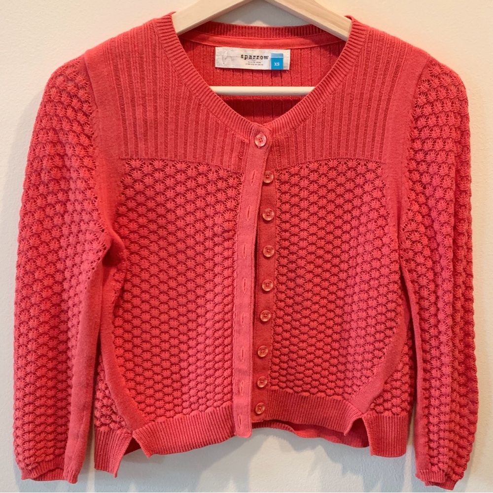 Anthropologie • XS • Knit 3/4 Sleeve Cardigan Sweater